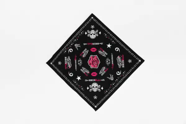 Biker Chick Bandana in Black