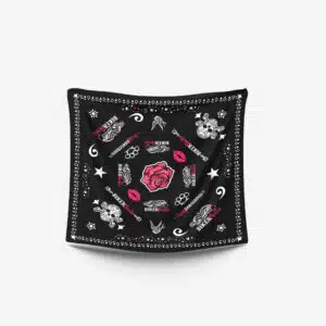 black and pink bandana for biker girls